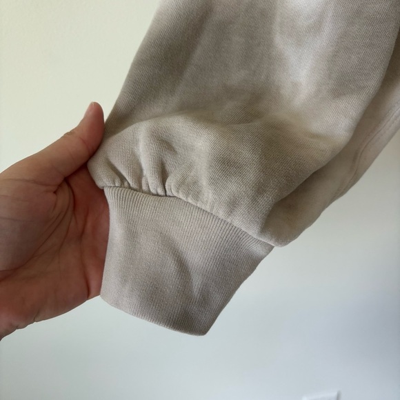 Abercrombie & Fitch Neutral Tie Dye Crew Neck Pullover Sweatshirt Tan Brown - Picture 4 of 8